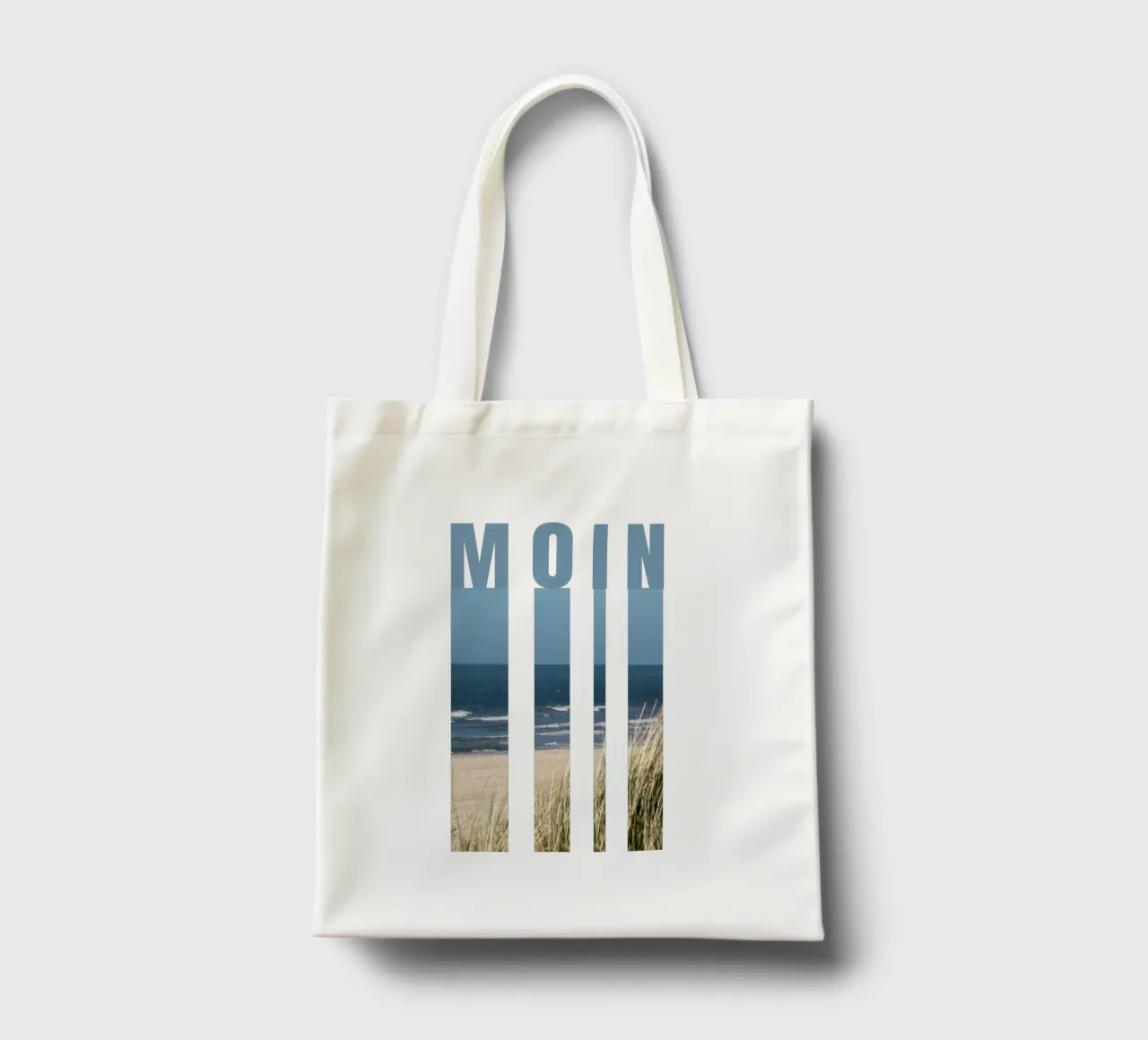 MOIN Strand Design - Saluto della Germania settentrionale con vista sul mare borsa in juta da Fies&Fein