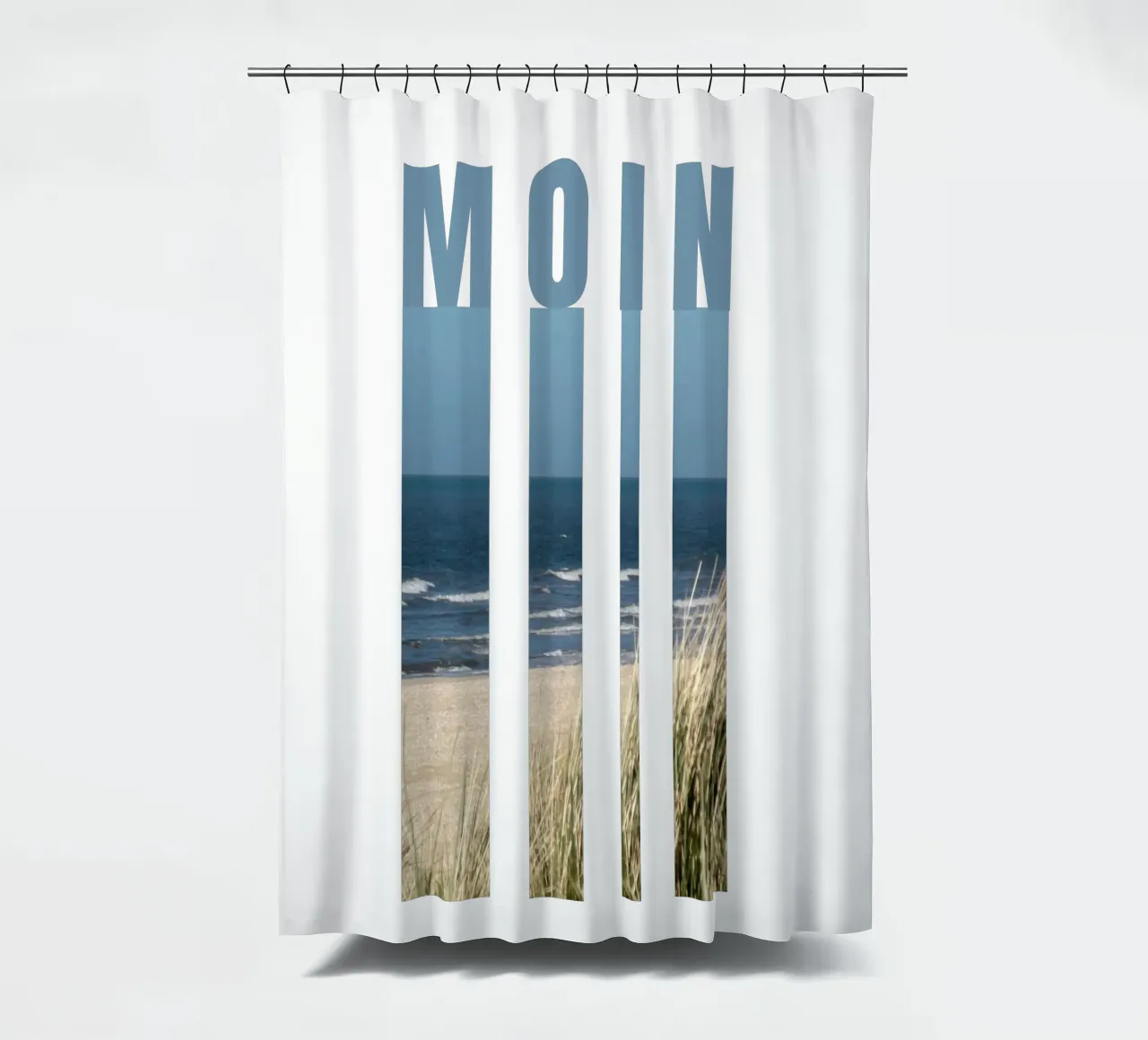 MOIN Strand Design - Saluto della Germania settentrionale con vista sul mare tenda da doccia da Fies&Fein