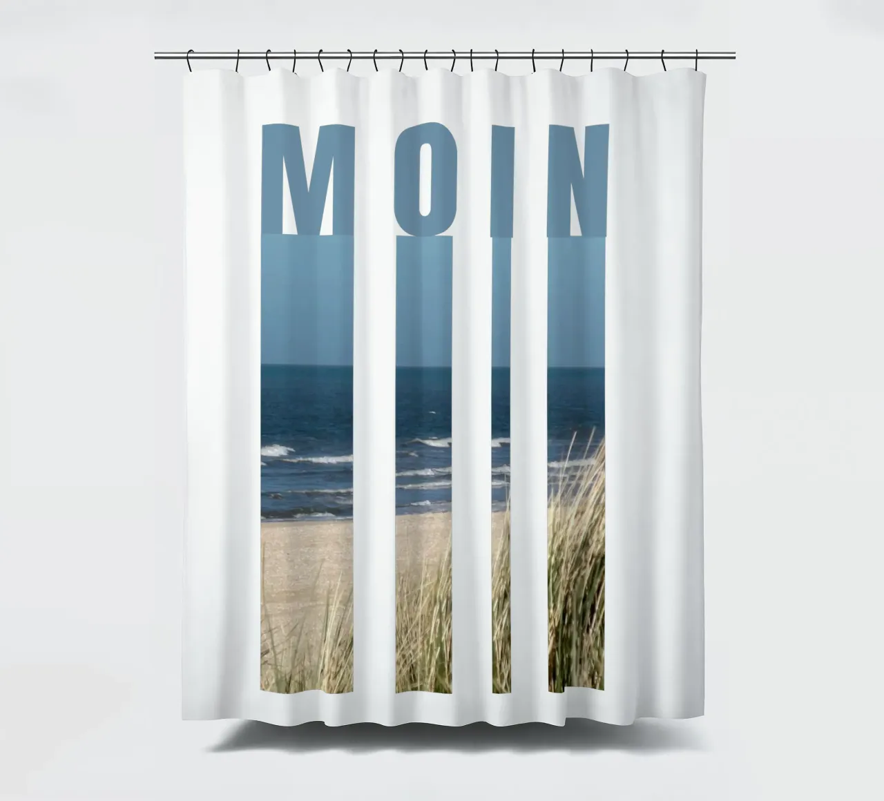 MOIN Strand Design - Saluto della Germania settentrionale con vista sul mare tenda da doccia da Fies&Fein