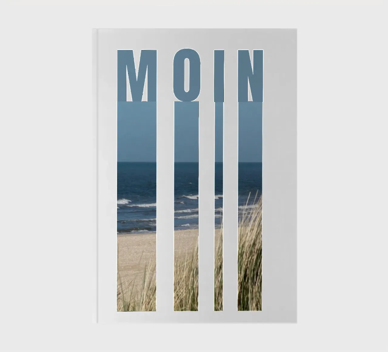 MOIN Strand Design - North German greeting with a sea view notebook by Fies&Fein