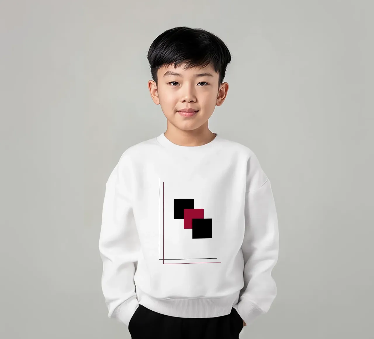 Quadrati felpa bambino da BenCoStyle