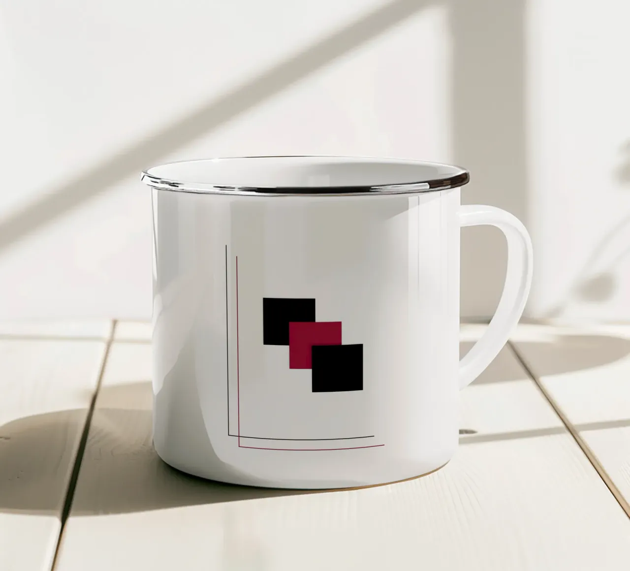 Quadrati tazza in smalto da BenCoStyle