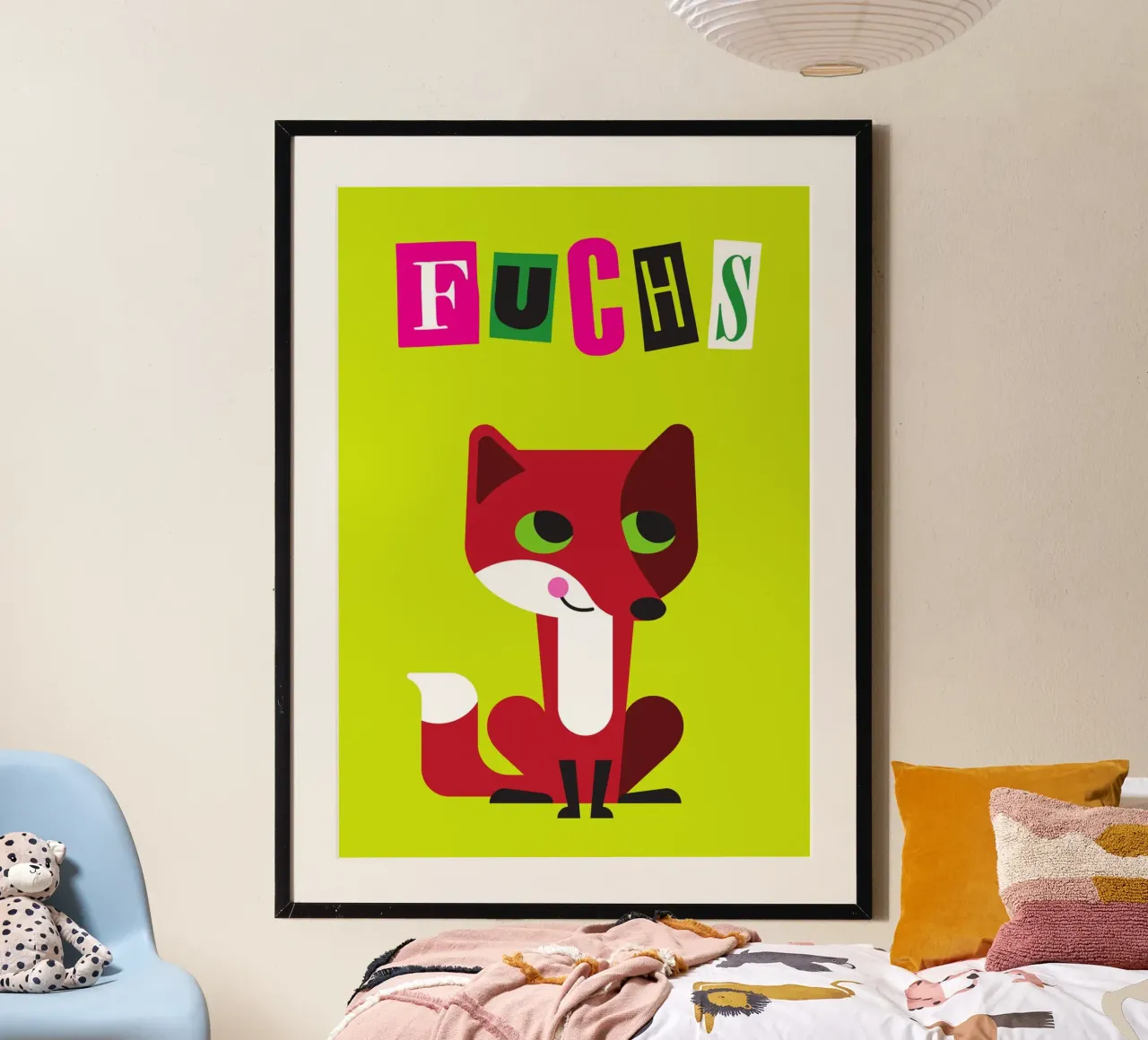 Fuchs poster con telaio in alluminio da Looks n Brains