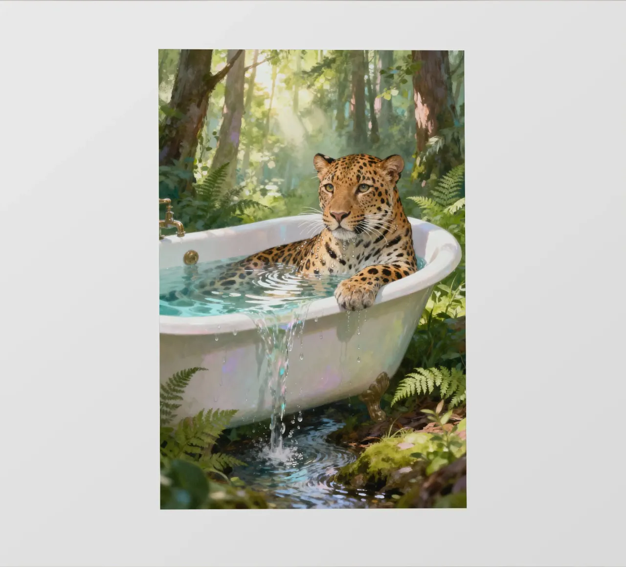 Leopard In the Bathtub pellicola backlit da Attaboy Dsgn