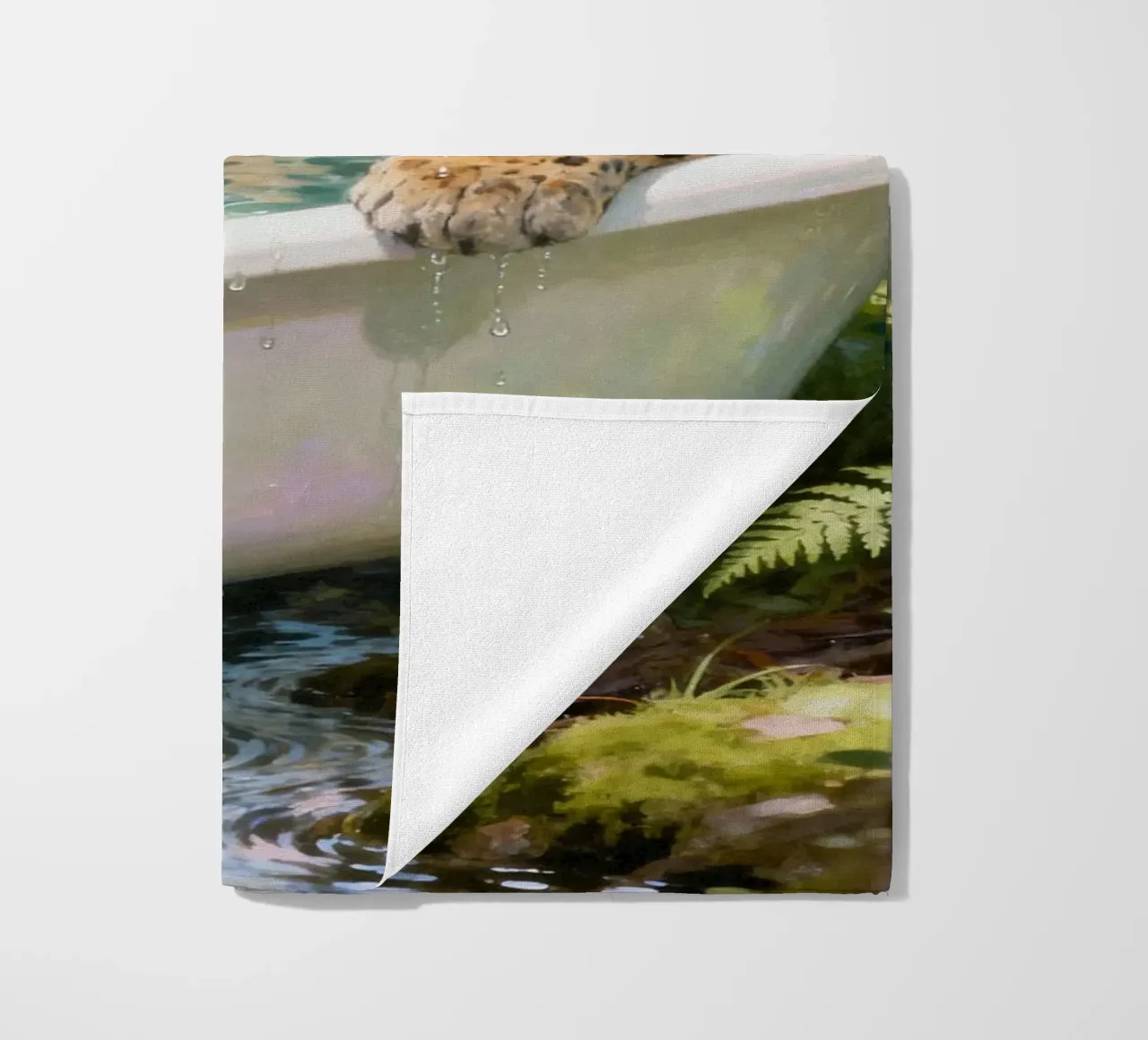 Leopard In the Bathtub telo mare da Attaboy Dsgn