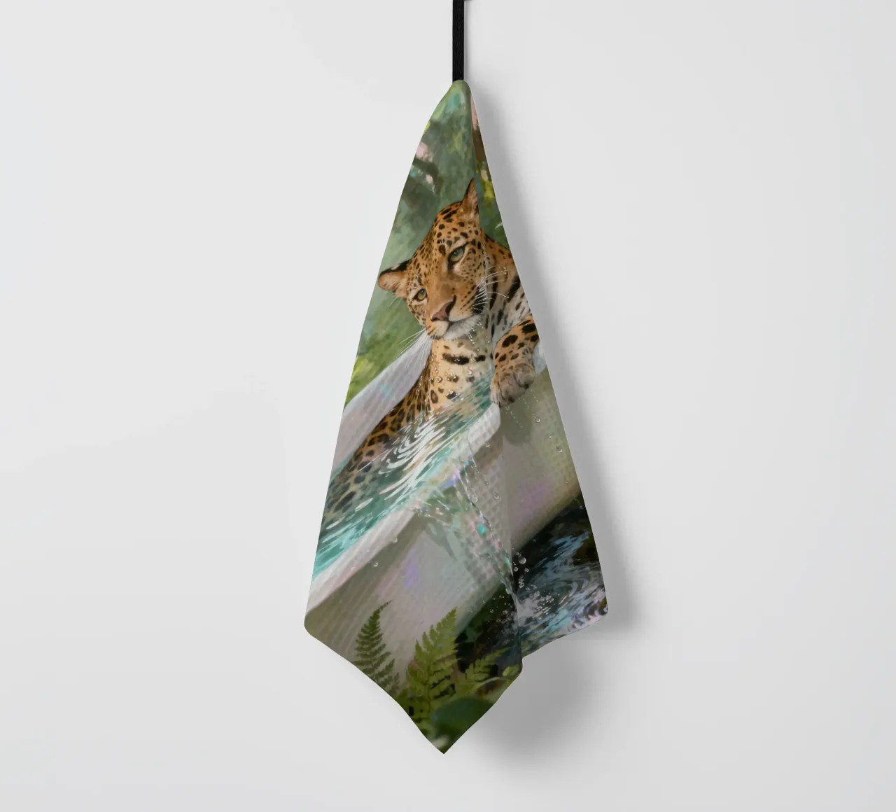 Leopard In the Bathtub canovaccio da cucina da Attaboy Dsgn