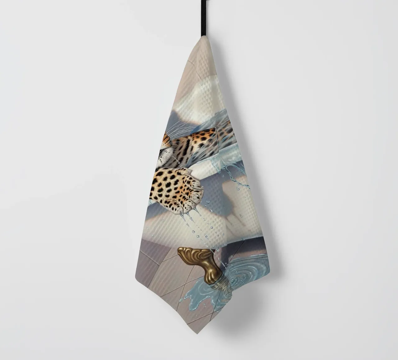 Wild Serenity Leopard Bathtub canovaccio da cucina da Attaboy Dsgn