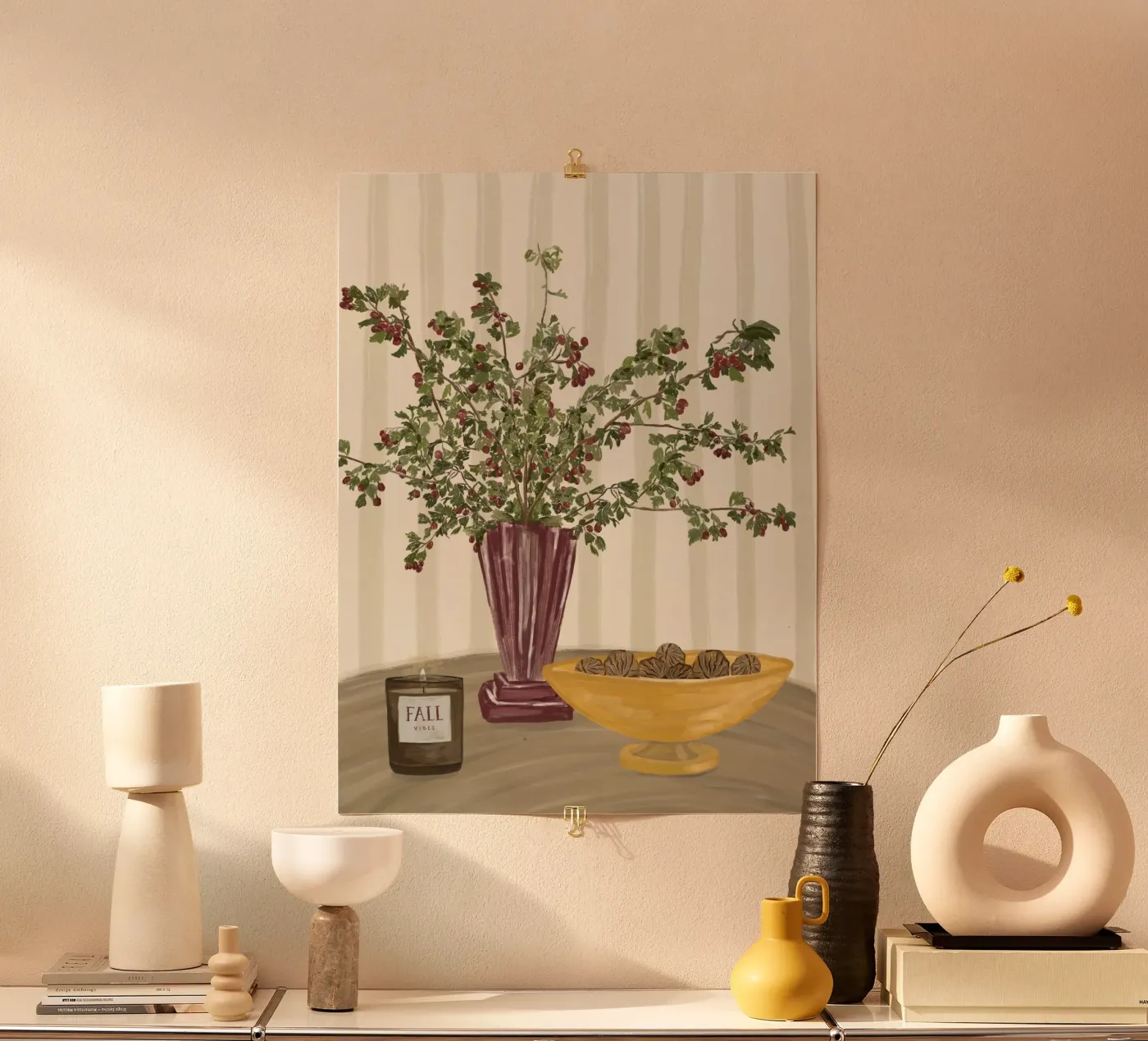 fall vibes poster by herzundpapier