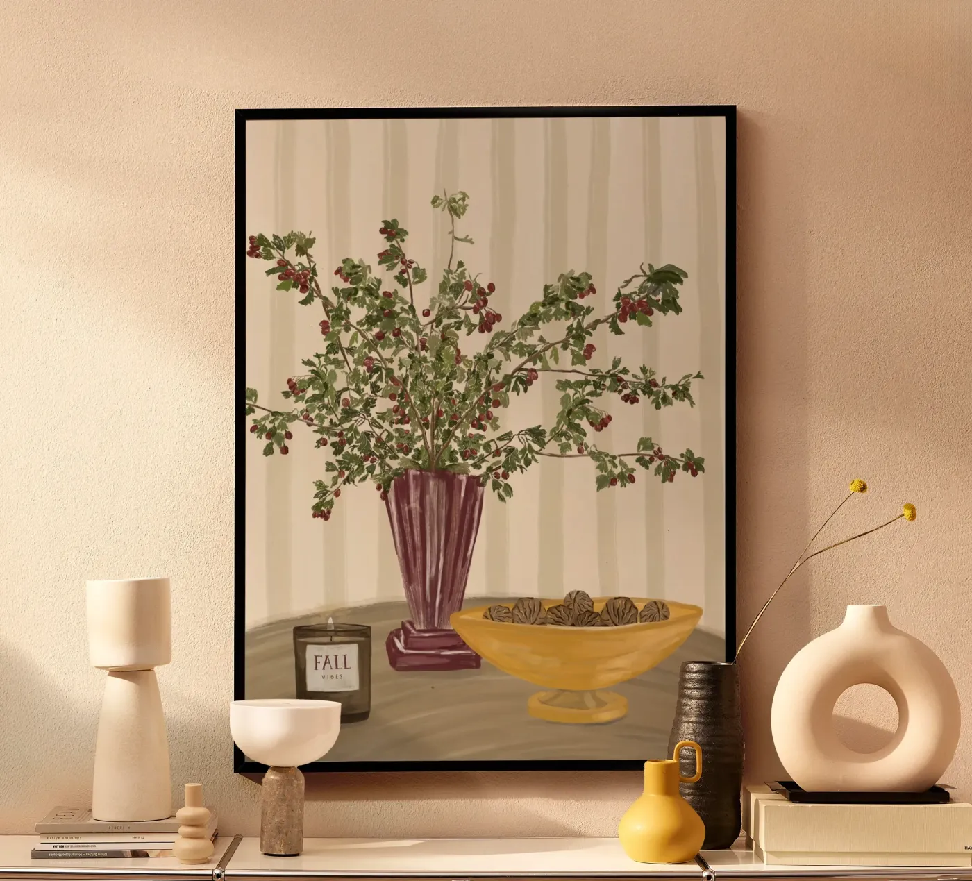 fall vibes poster by herzundpapier