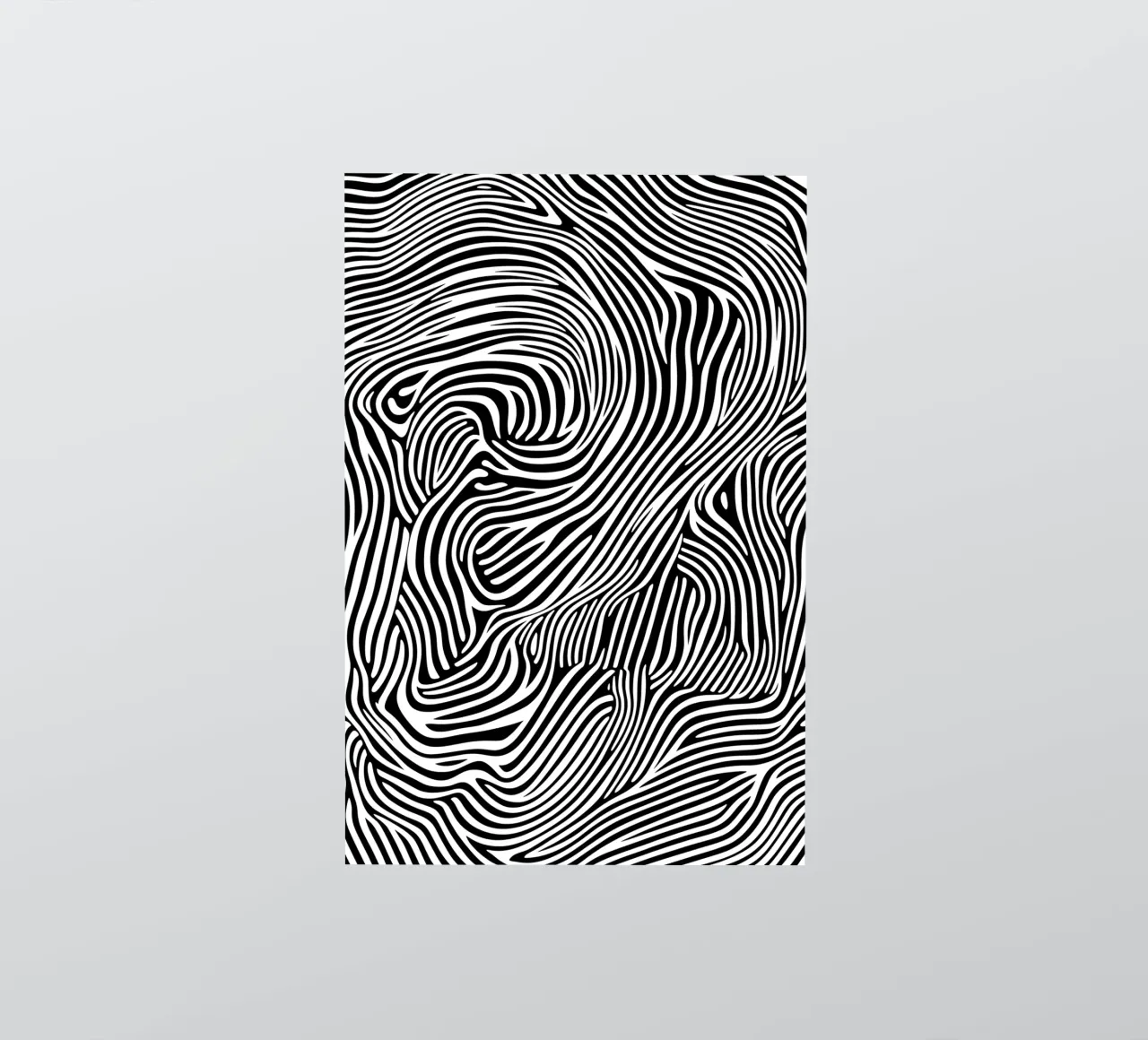 Psychedelic lines Art in black and white sticker by Autofocus