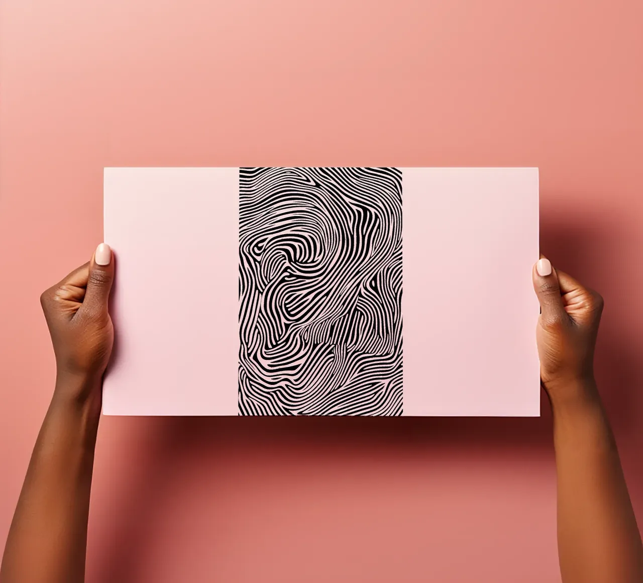 Psychedelic lines Art in black and white sticker sheet by Autofocus