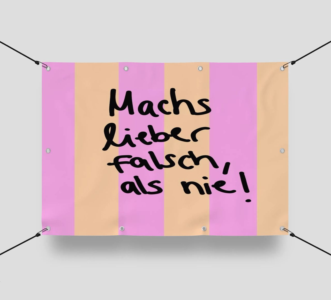 Machs lieber falsch als nie! telo in pvc da Hej Ibiza by Ute Arnold