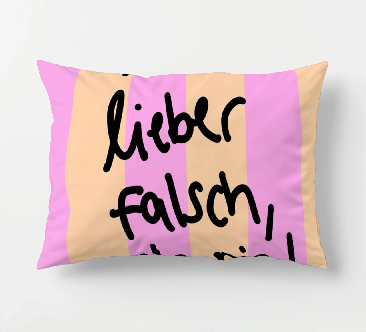 Machs lieber falsch als nie! cuscino da Hej Ibiza by Ute Arnold