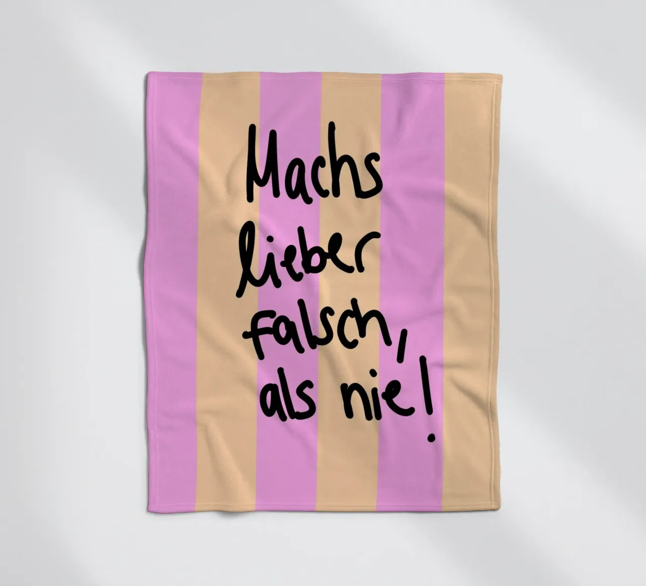 Machs lieber falsch als nie! manta de franela de Hej Ibiza by Ute Arnold