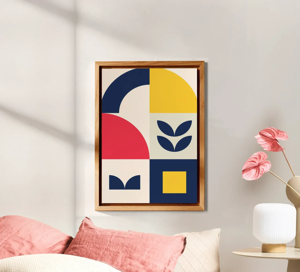 Abstract Shape Pattern Mid-Century Modern Minimalist Art alu-dibond by Grungeo