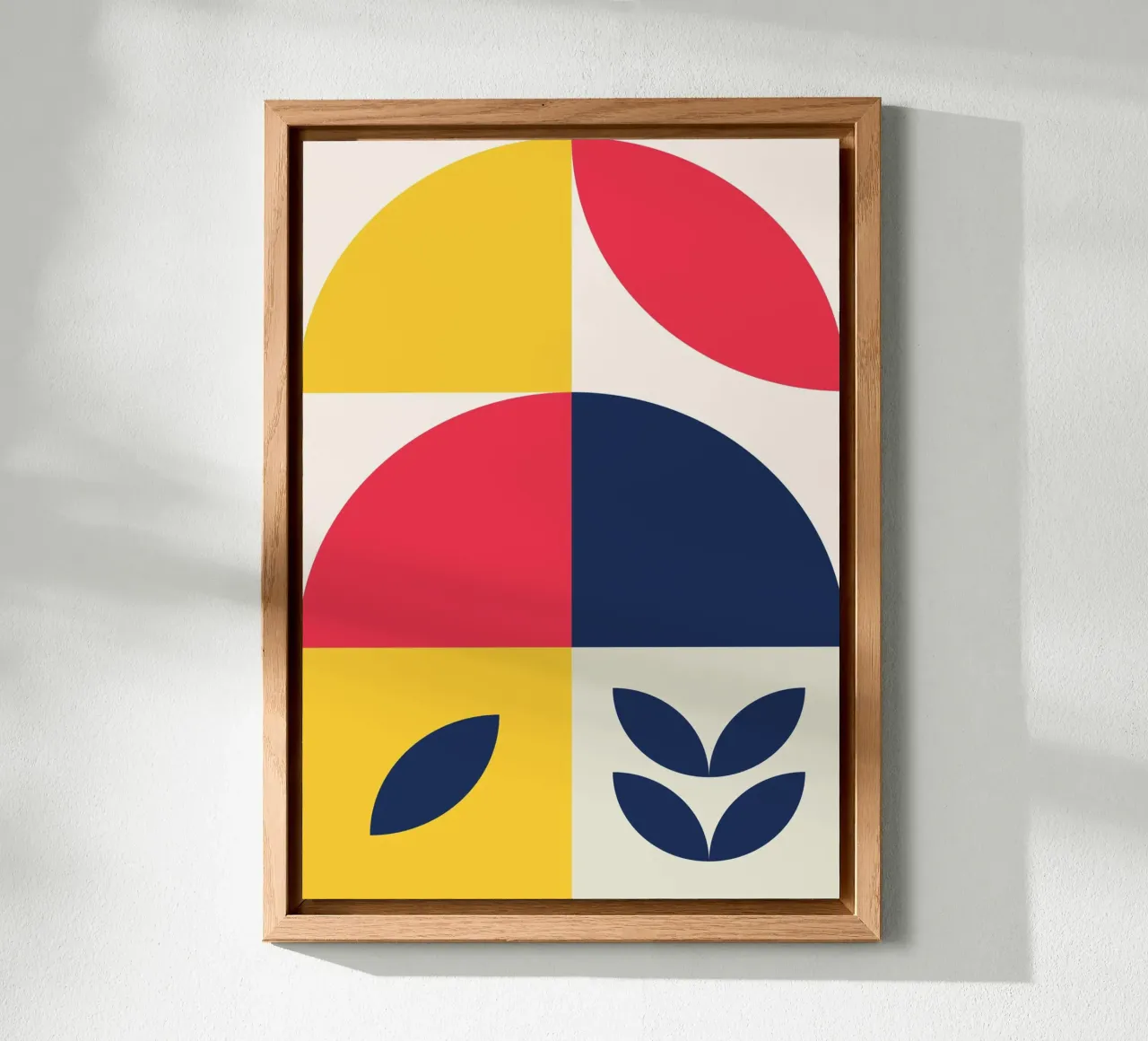 Composizione astratta Bauhaus Forme geometriche organiche Poster alluminio dibond da Grungeo