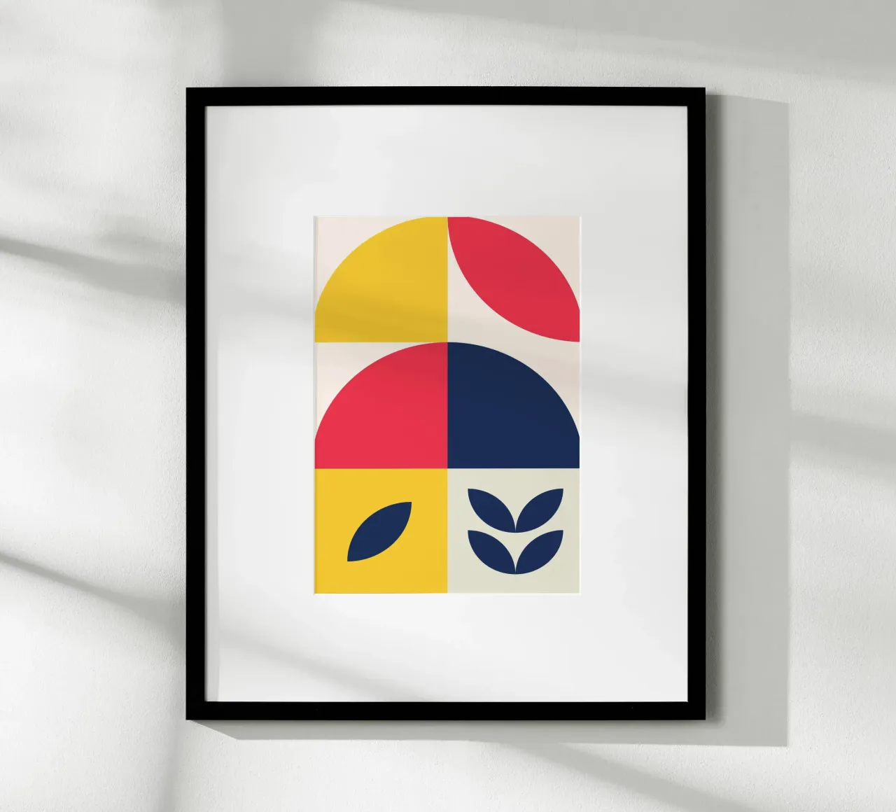 Composición abstracta Bauhaus Póster de formas geométricas orgánicas hahnemühle de Grungeo