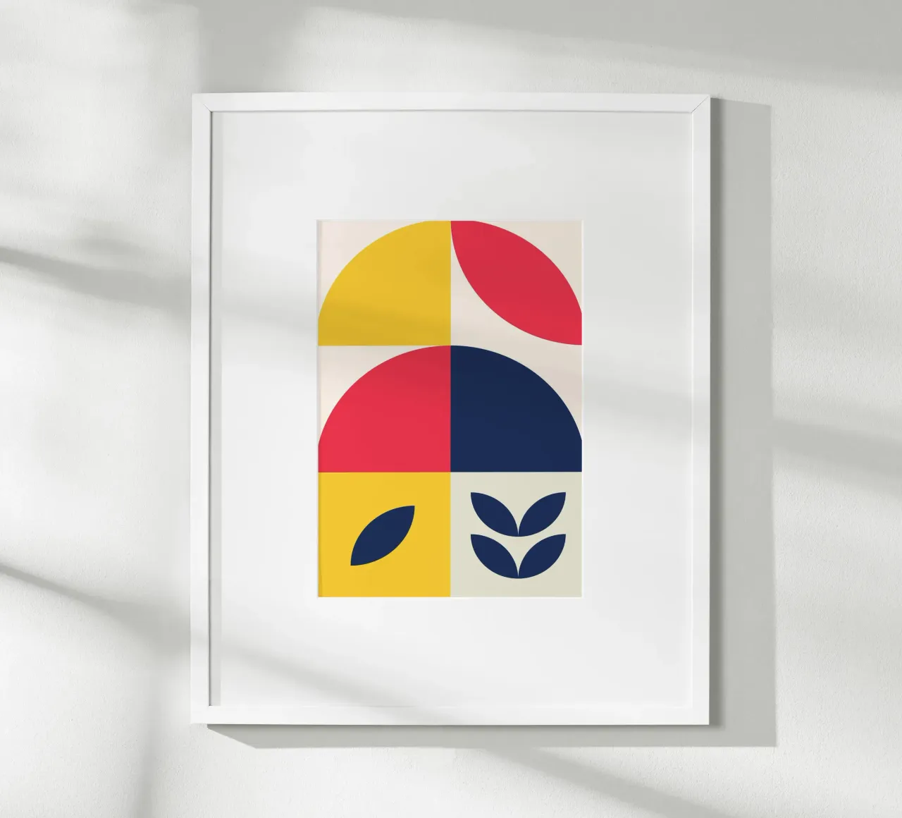 Composición abstracta Bauhaus Póster de formas geométricas orgánicas hahnemühle de Grungeo