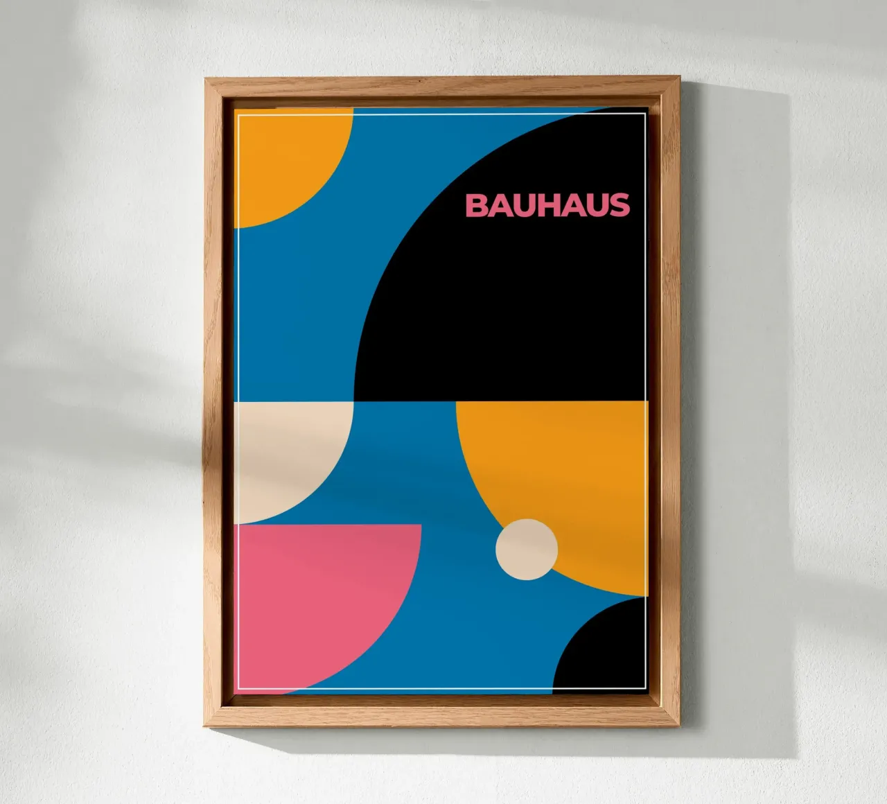 Bauhaus Overlapping Circles Bright Colors Geometric Abstract alu-dibond by Grungeo