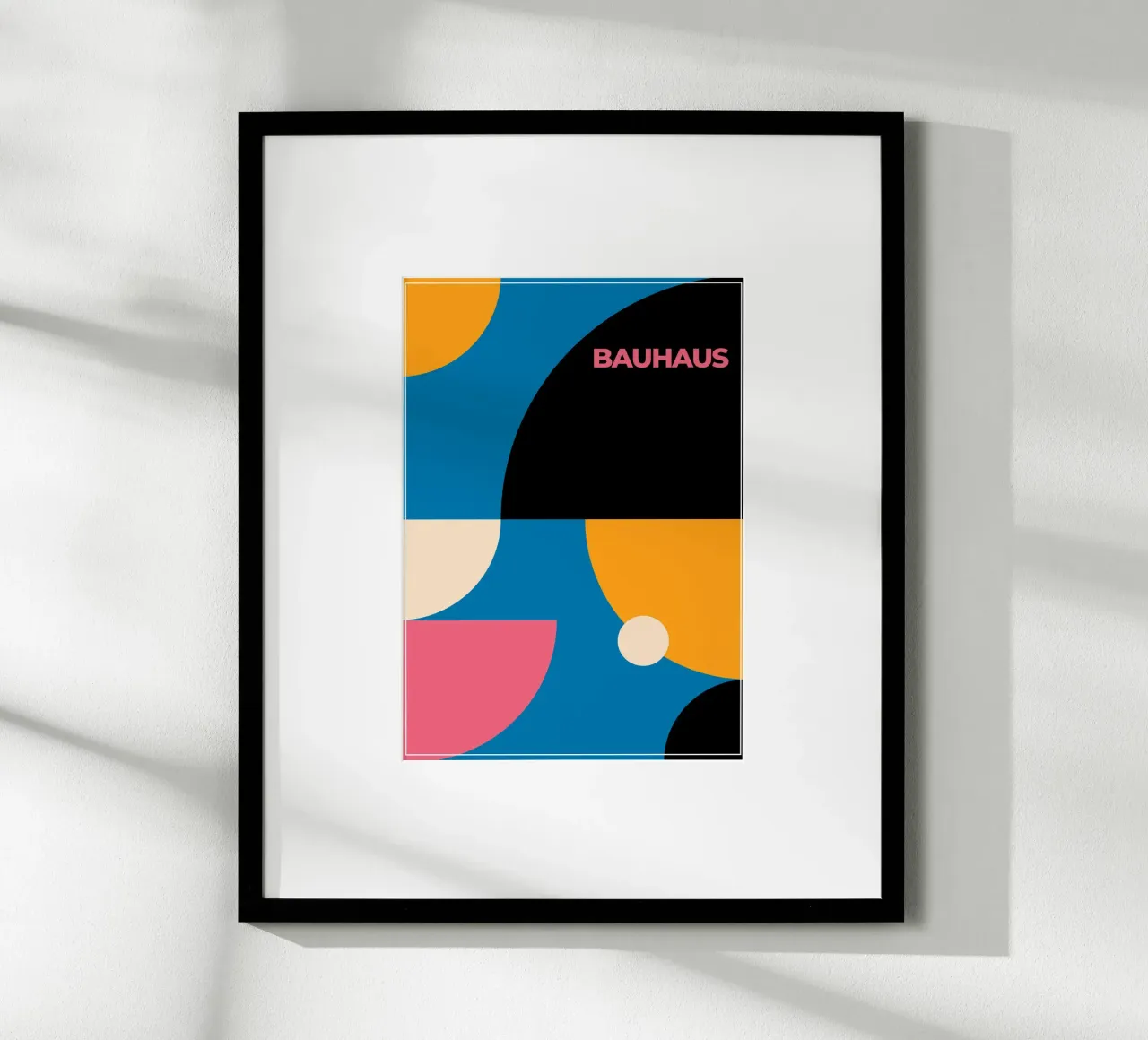 Bauhaus overlappende cirkels heldere kleuren geometrisch abstract hahnemühle van Grungeo