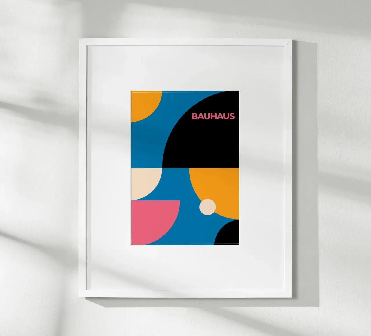 Bauhaus overlappende cirkels heldere kleuren geometrisch abstract hahnemühle van Grungeo