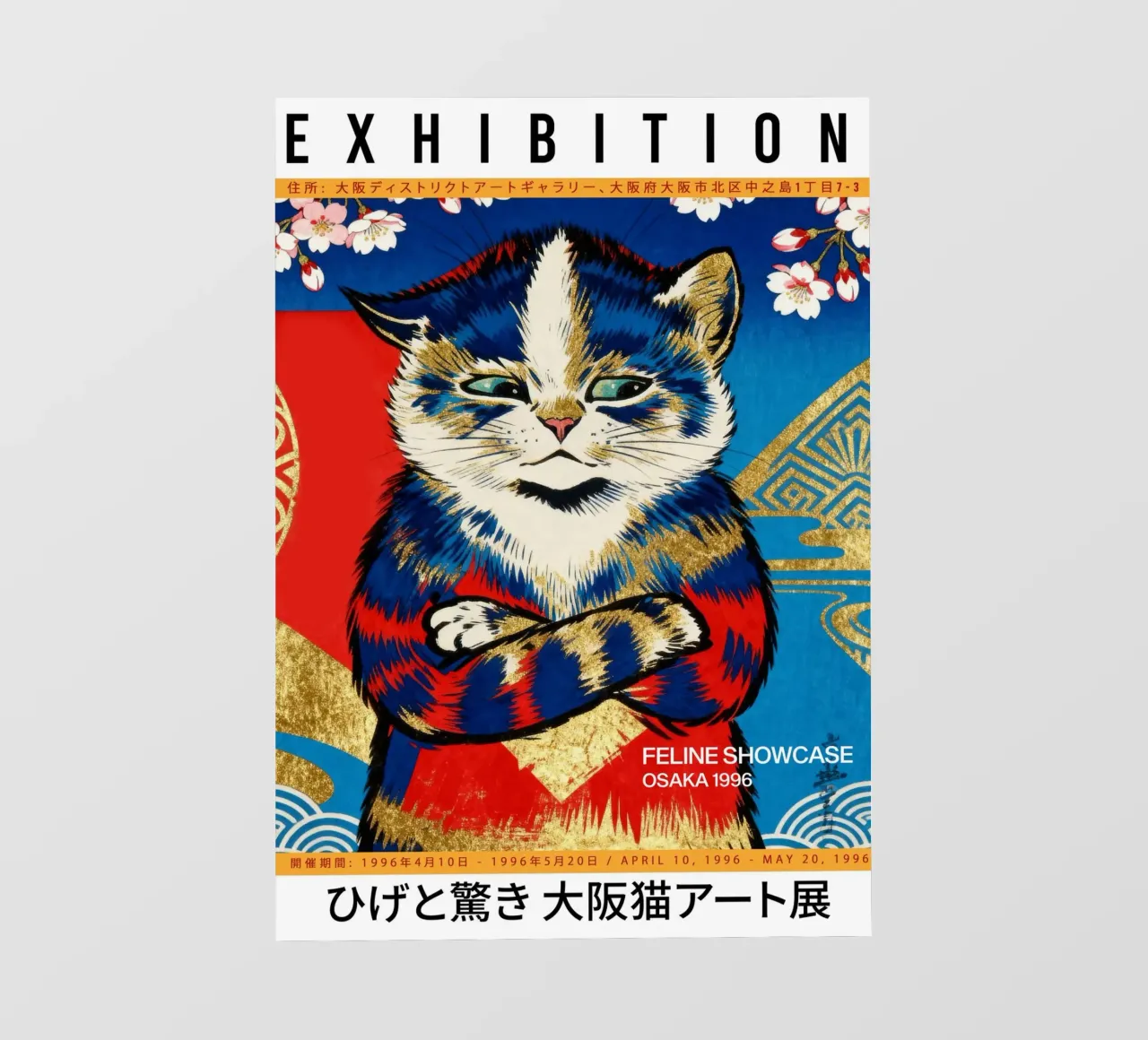 Louis Wain Cat Vintage Art telo in pvc da EverLuvv Studio