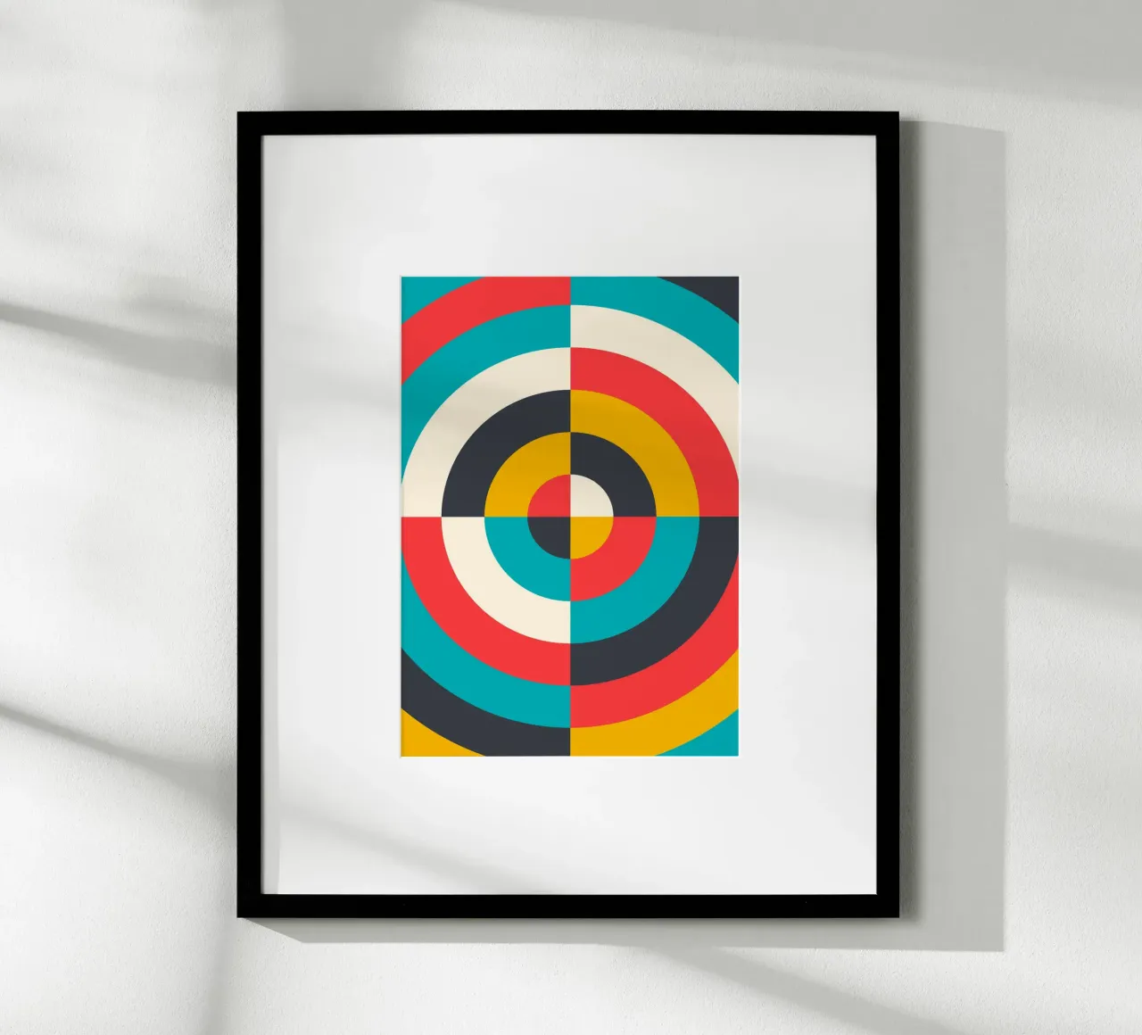 Op Art Target Circle Stampa astratta Retro Geometric Design carta hahnemühle da Grungeo