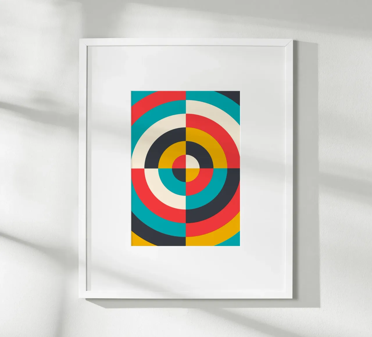 Op Art Target Circle Stampa astratta Retro Geometric Design carta hahnemühle da Grungeo