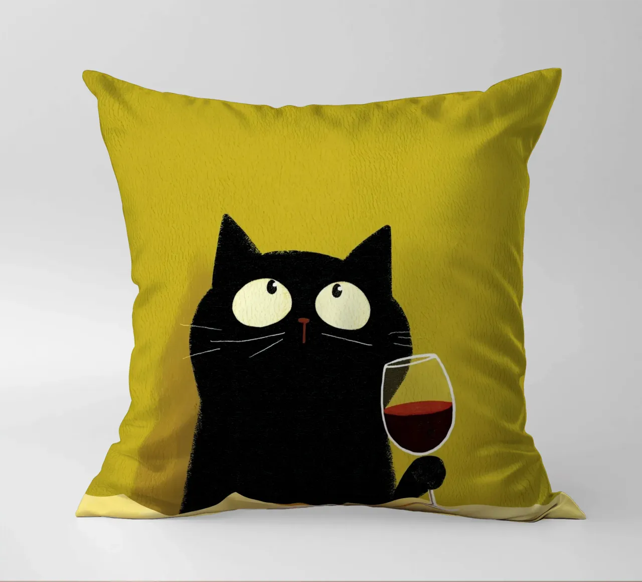 Gatto felice cuscino da HookASmile