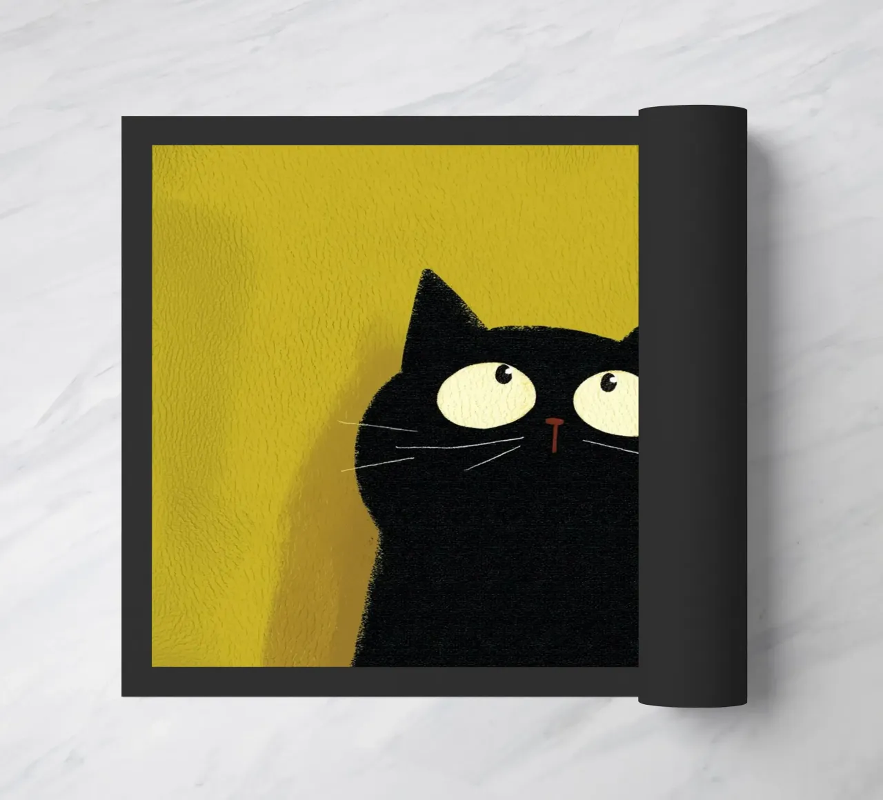 Gatto felice zerbino da HookASmile