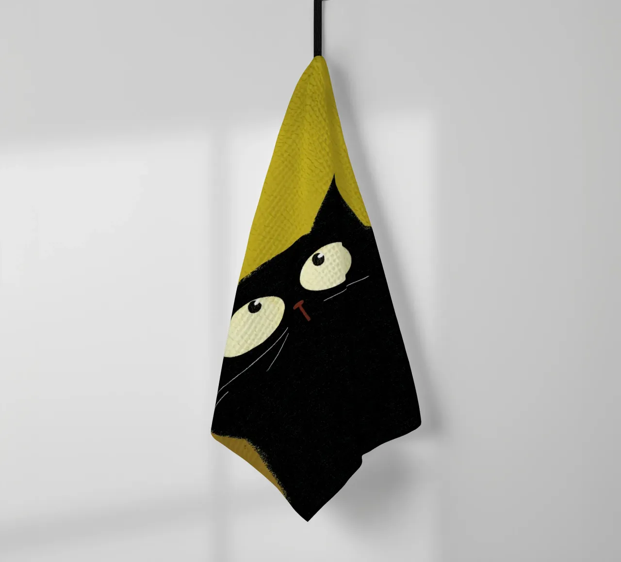 Gatto felice canovaccio da cucina da HookASmile