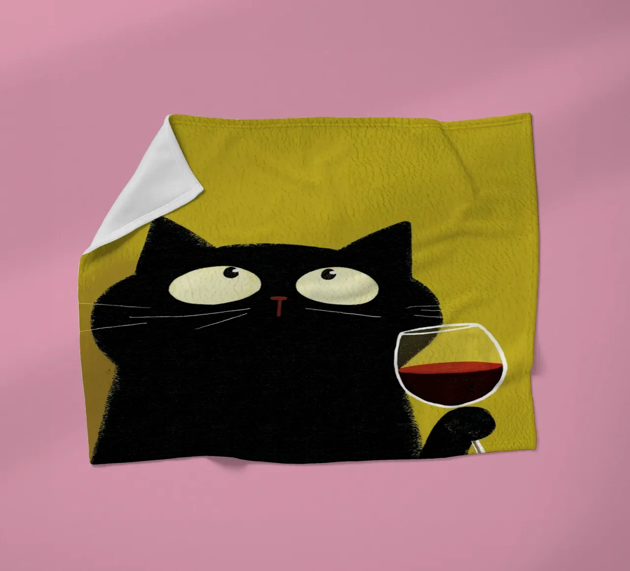 Gatto felice coperta in pile da HookASmile