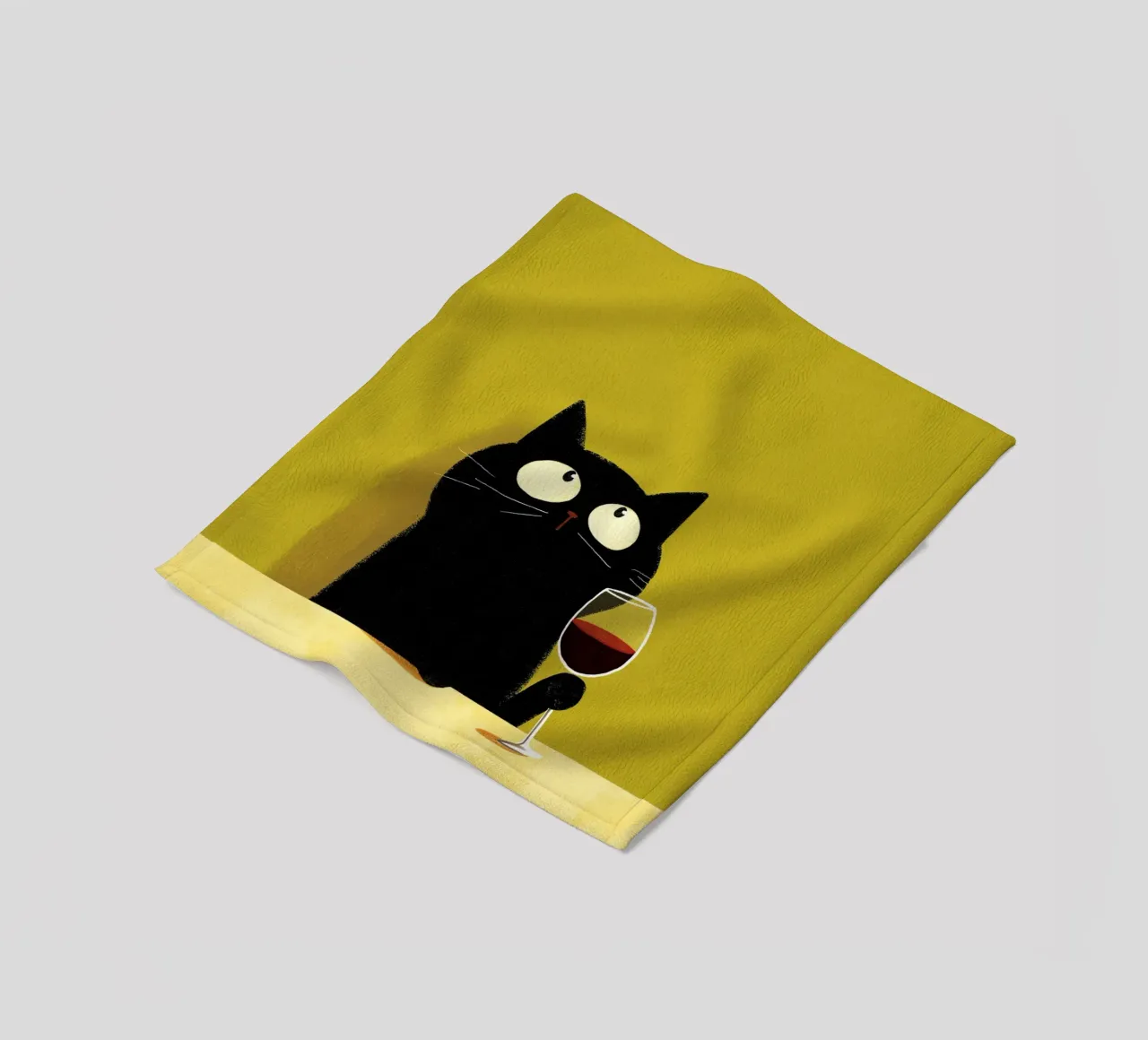 Gatto felice coperta in pile da HookASmile