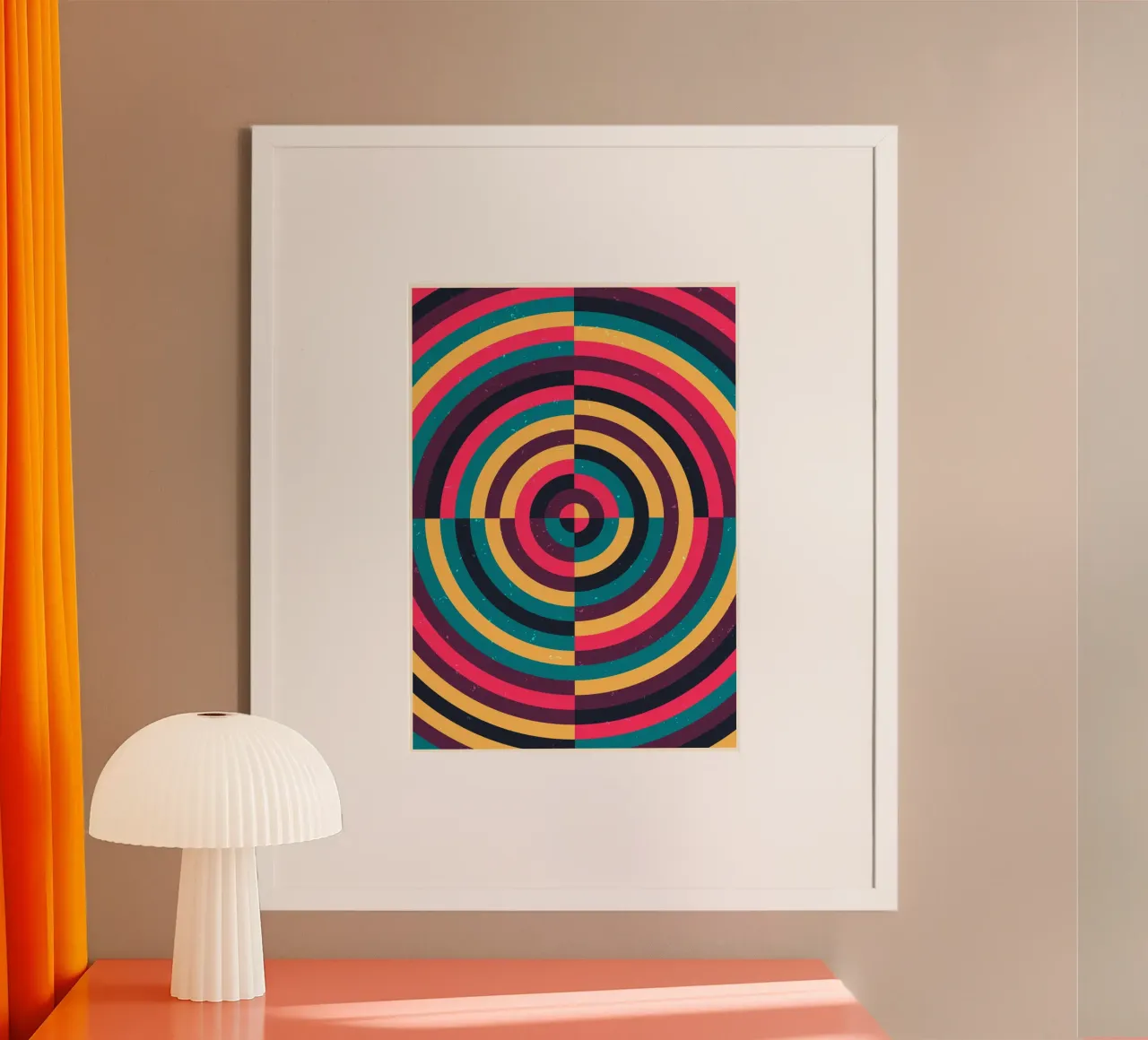 Op Art Target - Cerchi concentrici - Stampa retrò e affilata poster da Grungeo