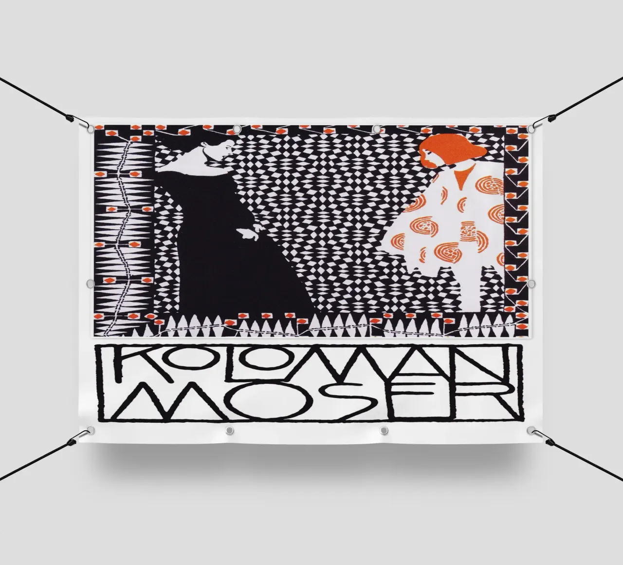 Koloman Moser Art telo in pvc da EverLuvv Studio