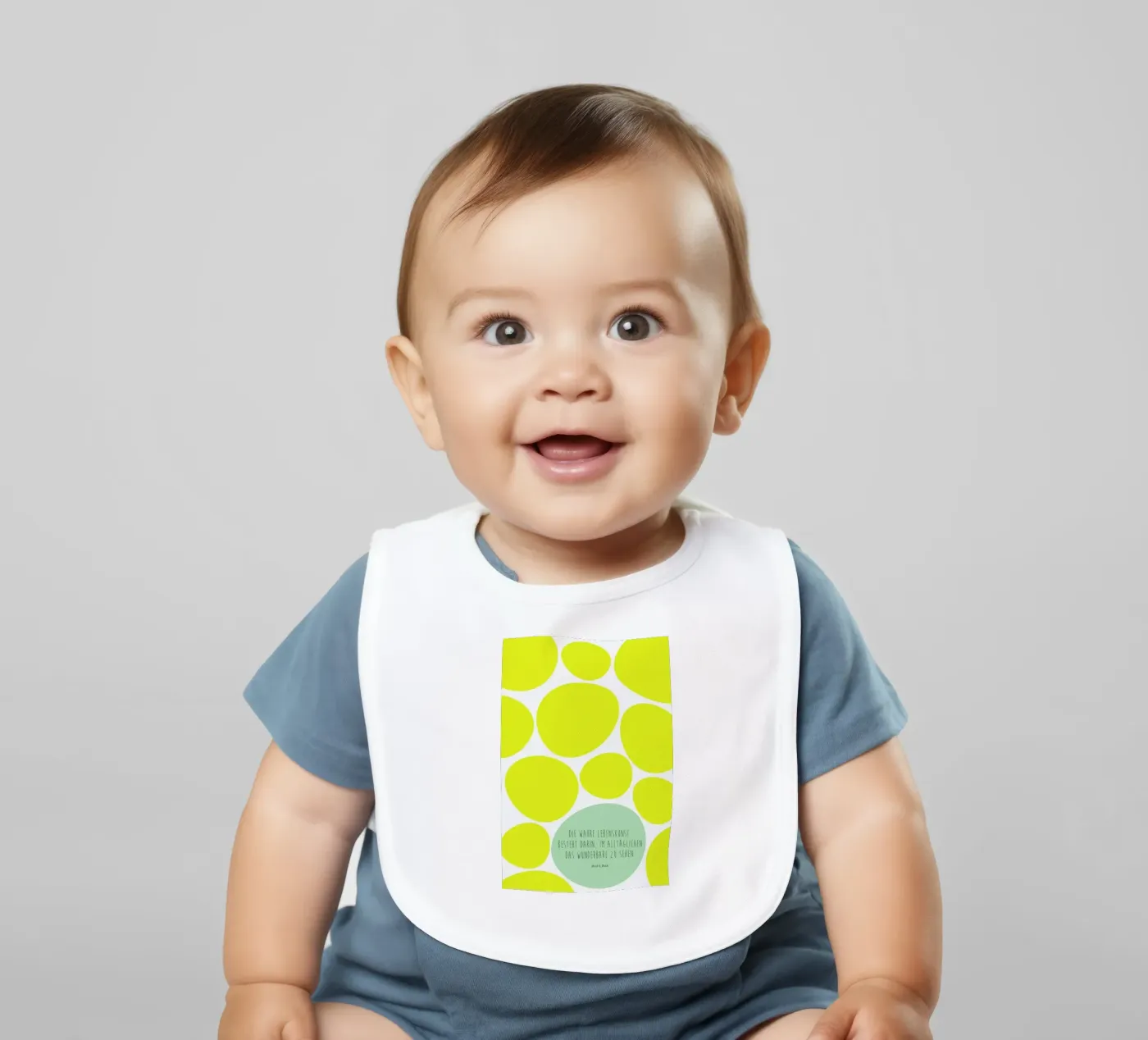 Lebenskunst baby bib by XOXO Arte