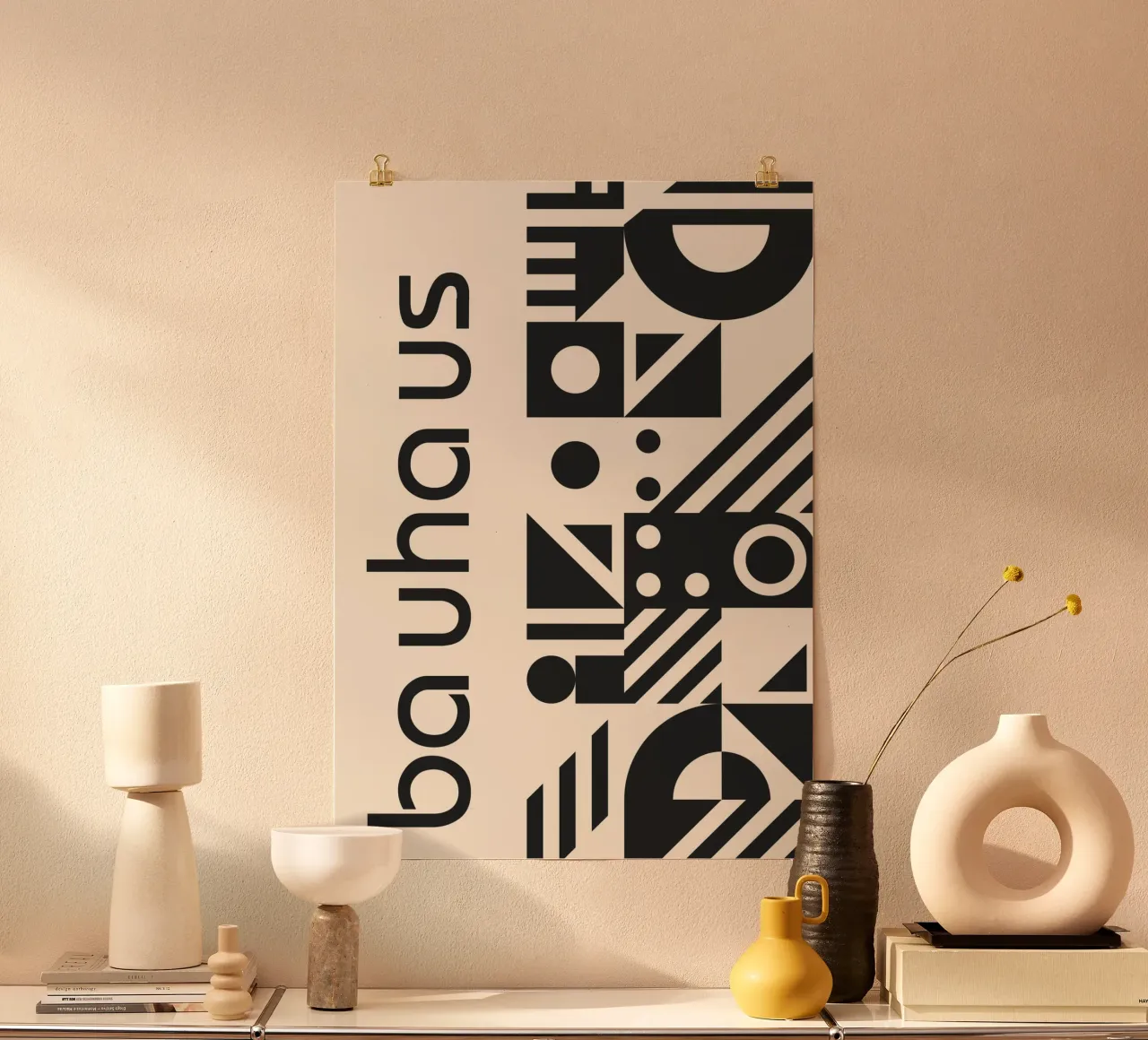 Bauhaus Geometric Pattern Black & White Abstract Art hahnemühle by Grungeo