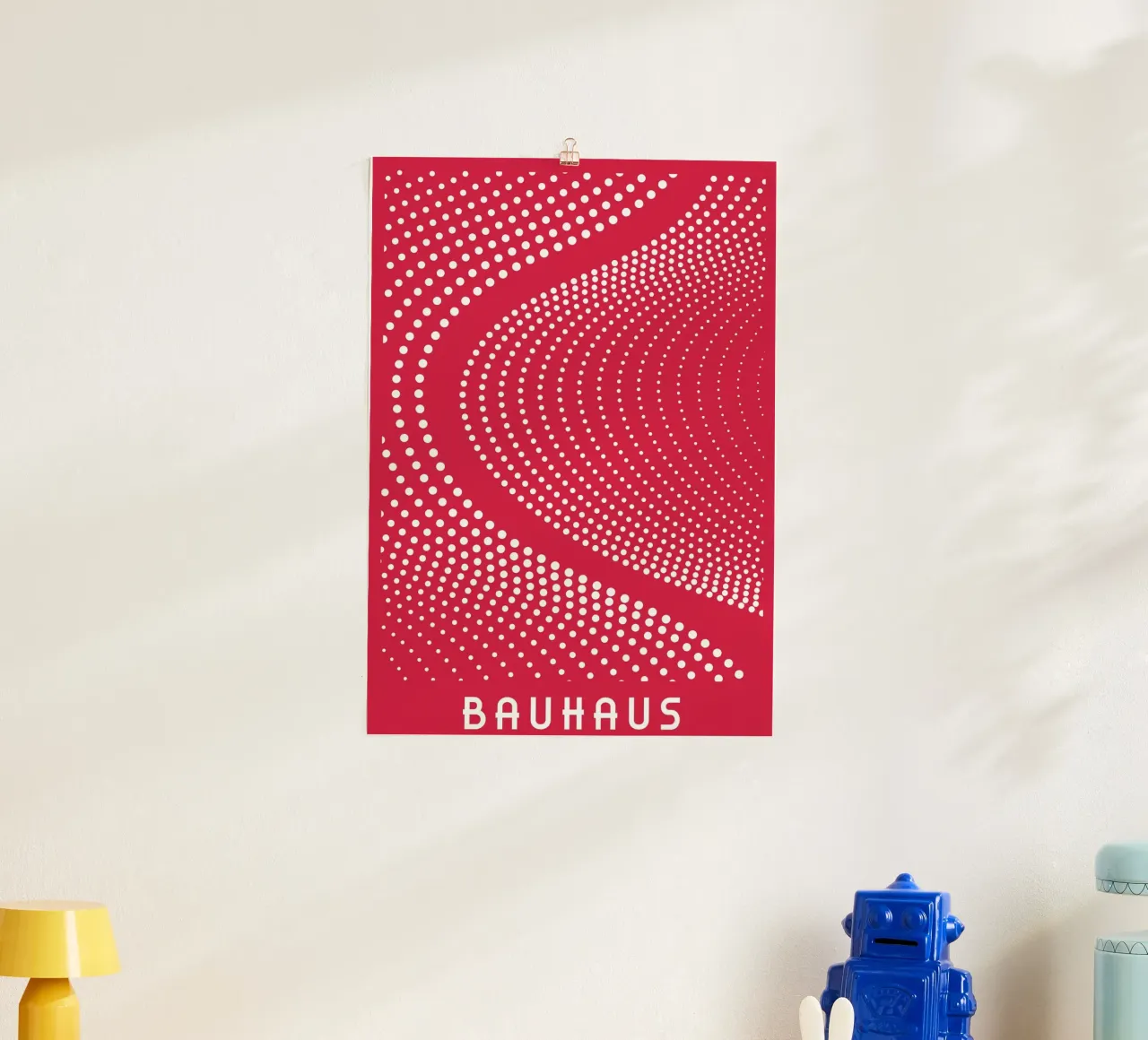 Bauhaus Op Art Dot Tunnel Red Abstract Geometric Print hahnemühle by Grungeo