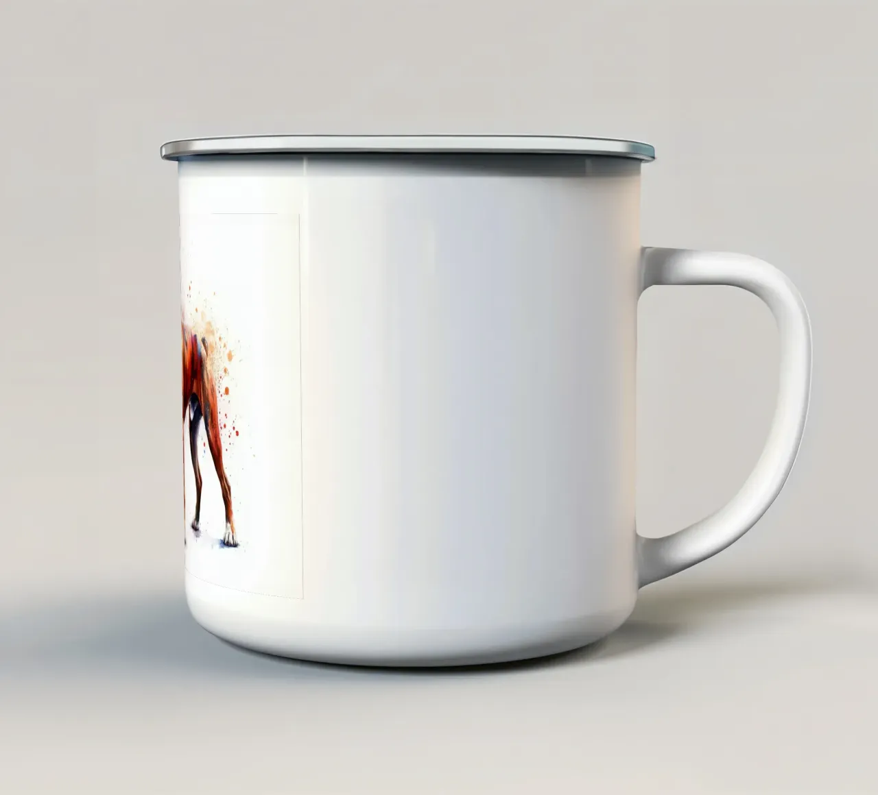 Cane boxer in acquerello tazza in smalto da 🎁 NOBELART