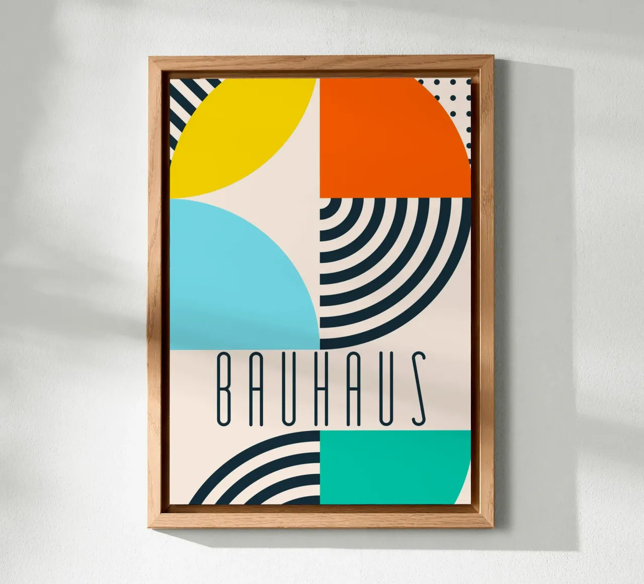 Bauhaus Forme geometriche Archi Colore vibrante Astratto pannello forex da Grungeo