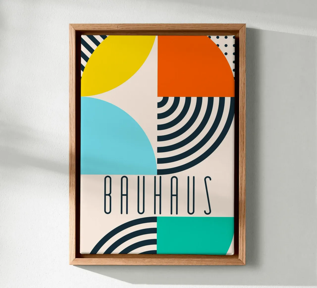 Bauhaus Forme geometriche Archi Colore vibrante Astratto tela da Grungeo