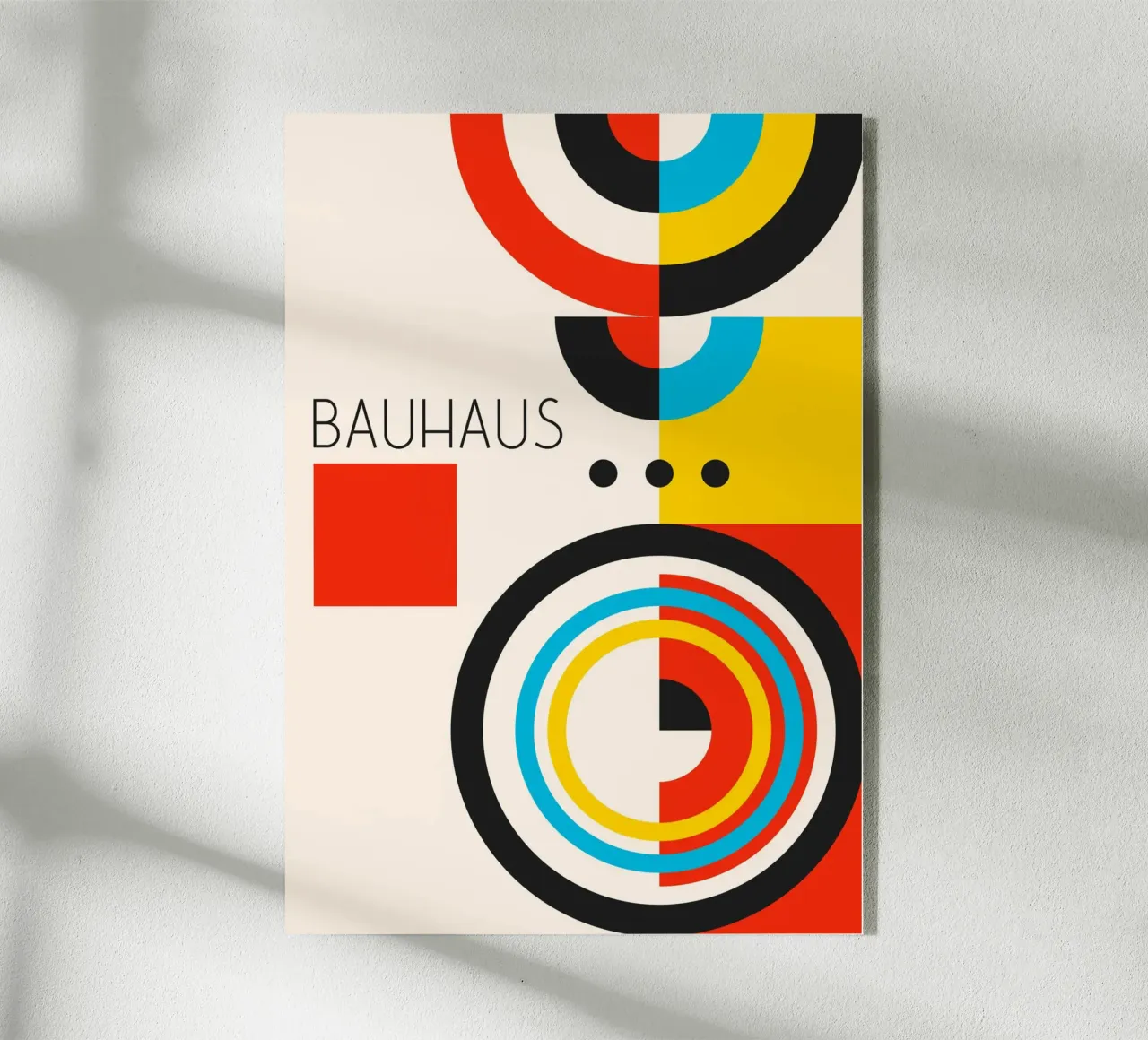 De Stijl Bauhaus Geometry Art Print - Primary Colors Descrip metacrilato de Grungeo
