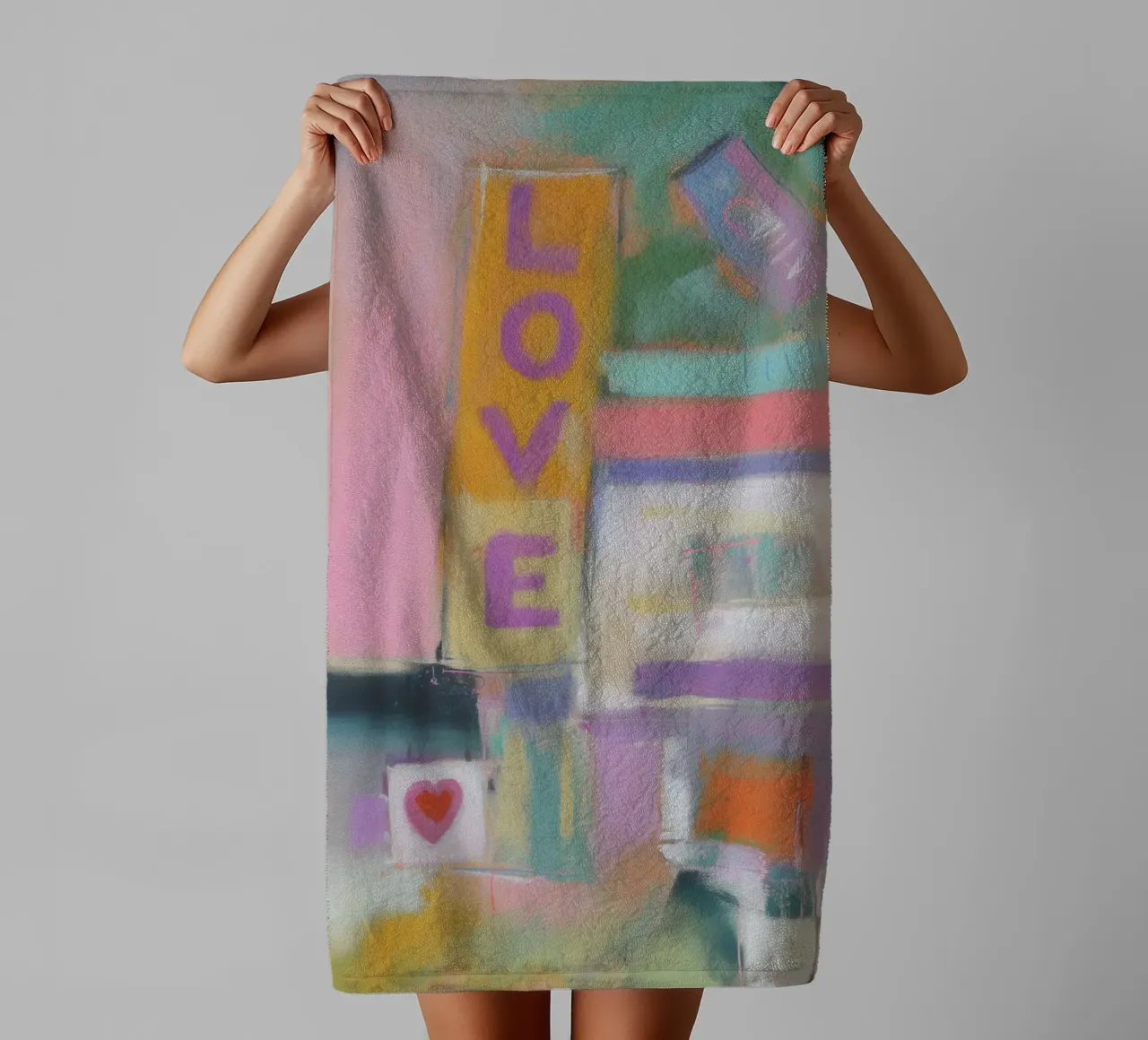 Architecture of love towel by Carina Pop & Pastell