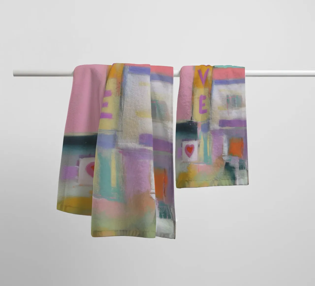 Architecture of love towel by Carina Pop & Pastell