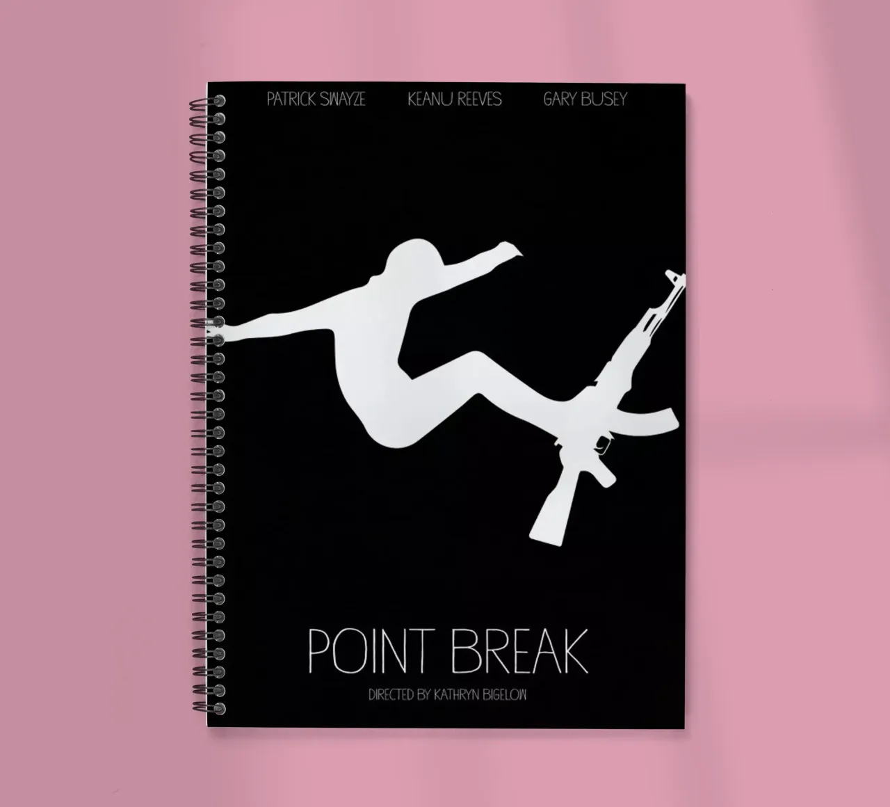 Point Break spiral notebook by Calm The Ham