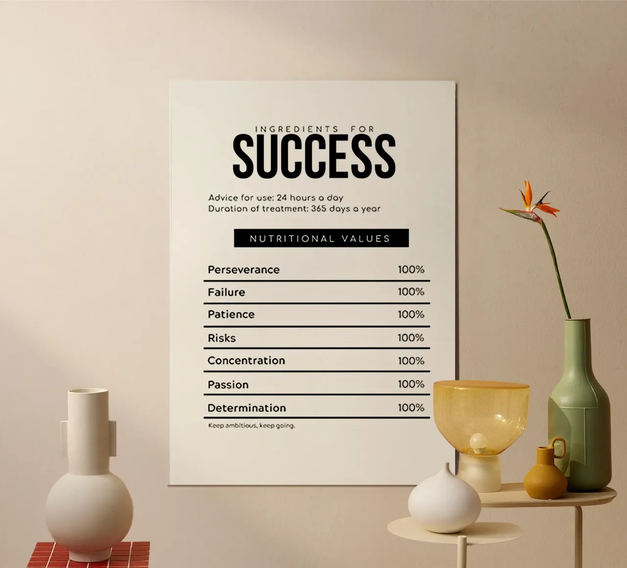 Success poster by Reece Scott