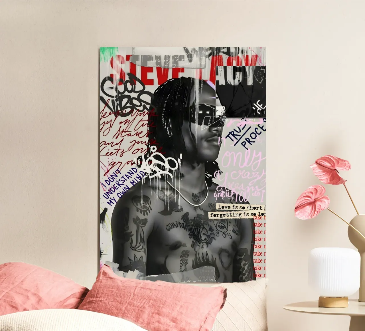 Steve Lacy Street Art alluminio dibond da Digital Street art