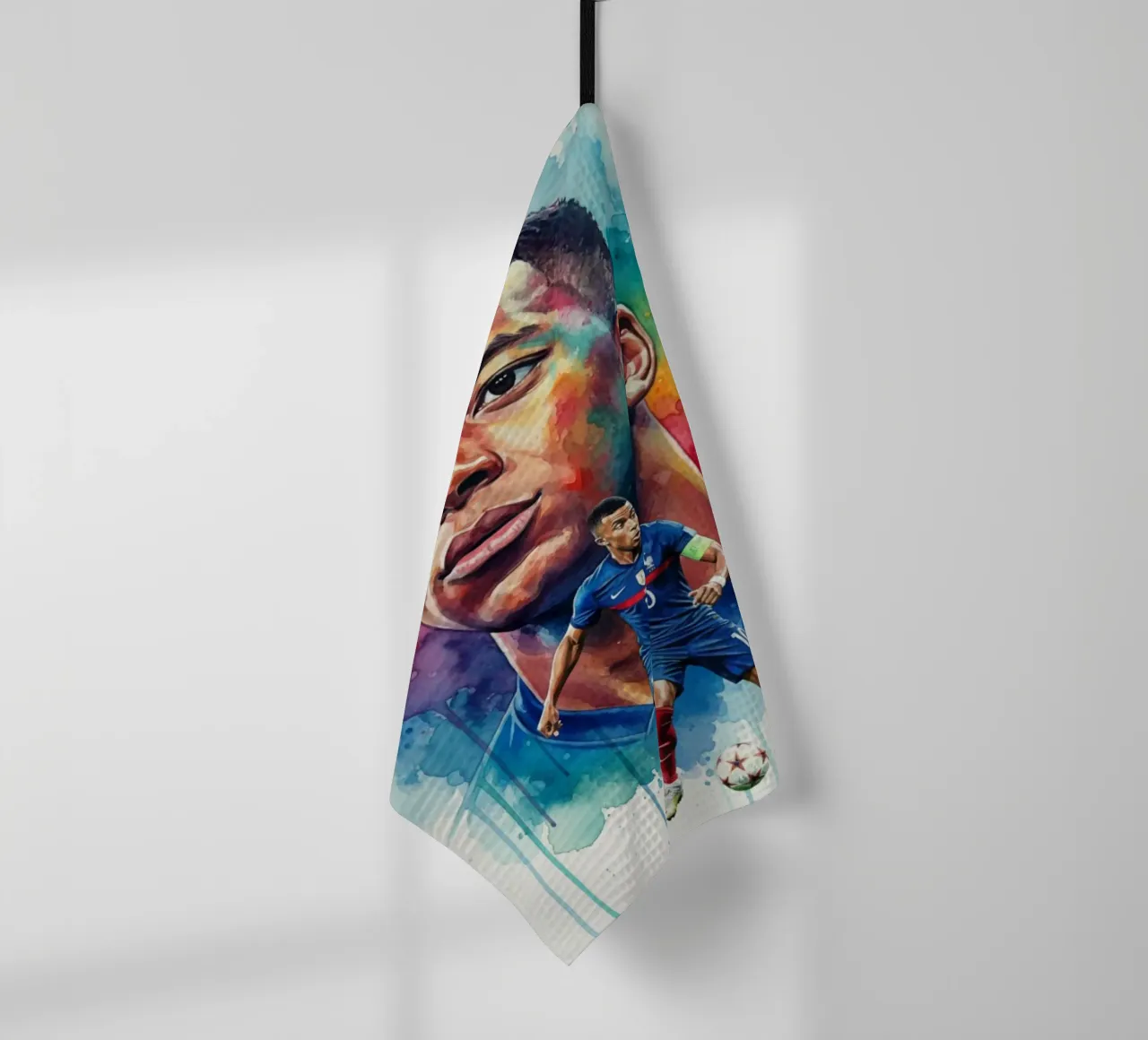 L'art de Kylian Mbappe torchon de Kalis