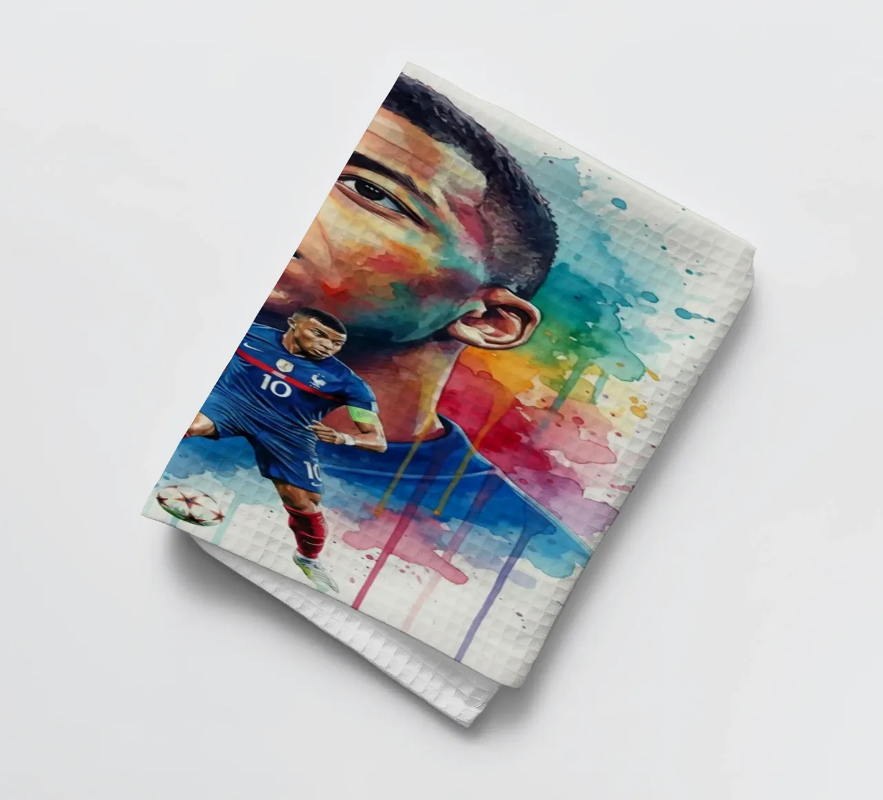 L'art de Kylian Mbappe torchon de Kalis