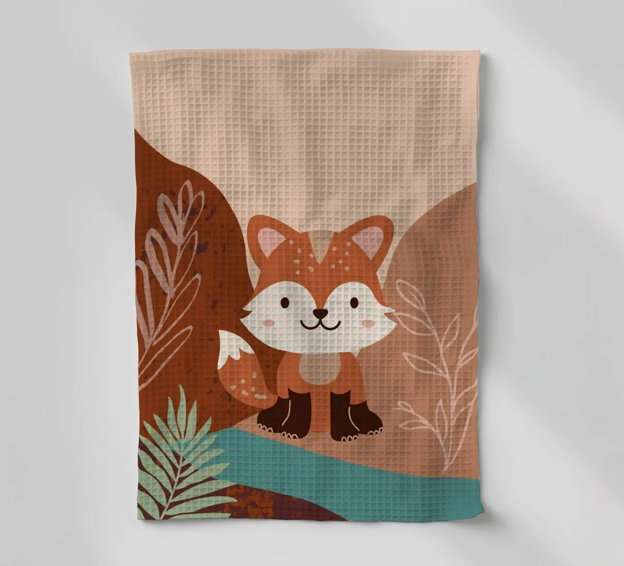 Kleiner Waldfuchs Geschirrtuch von Berwies Artwork